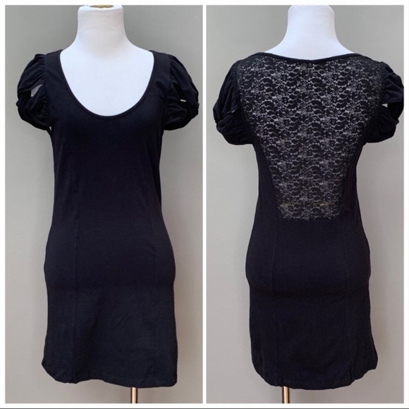 FREE PEOPLE “Coraline” Black Lace Back Mini Dress - Picture 6 of 10